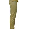Брюки женские желтые, прямые, с вышивкой на заднем кармане