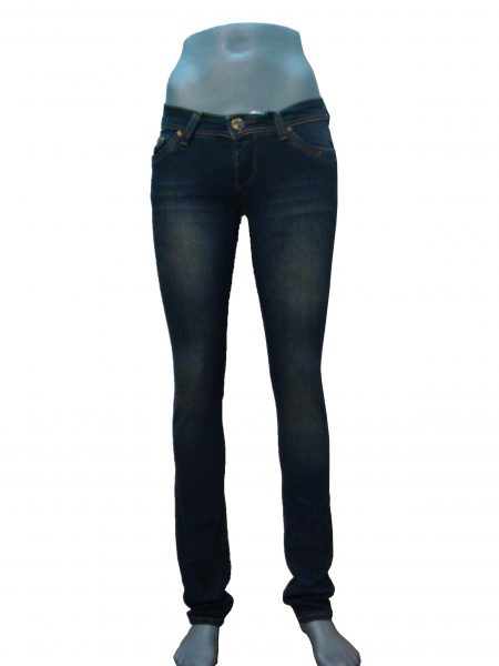 DE GOLF джинсы женские, узкие, потертые, синие