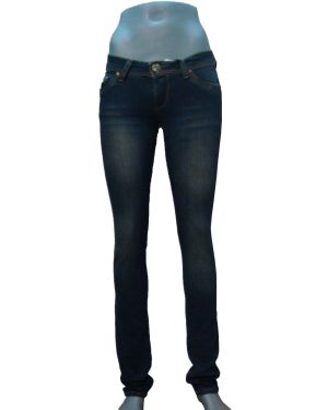 DE GOLF джинсы женские, узкие, потертые, синие #P-5605