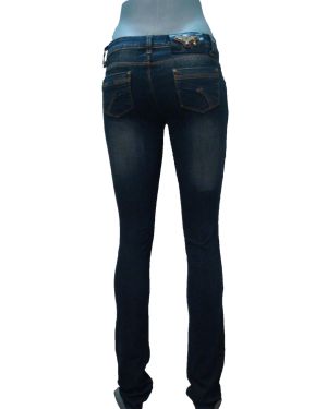 DE GOLF джинсы женские, узкие, потертые, синие #P-5605