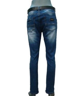 DECRYPT – синие, потертые женские джинсы, высокая посадка #1012