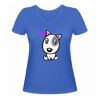 Женская футболка Влюбленная собачка синяя