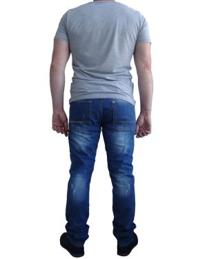 Мужские джинсы DSQUARED синие с потертостями #350
