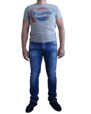 Мужские джинсы Resalsa, зауженные, с засветами, со стрейчем #RB-8552
