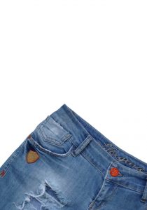 Рваные джинсовые шорты Lady Forgina