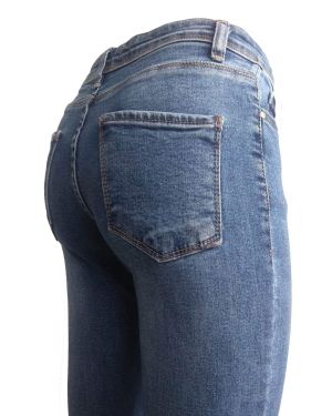 Жіночі вузькі джинси з високою посадкою