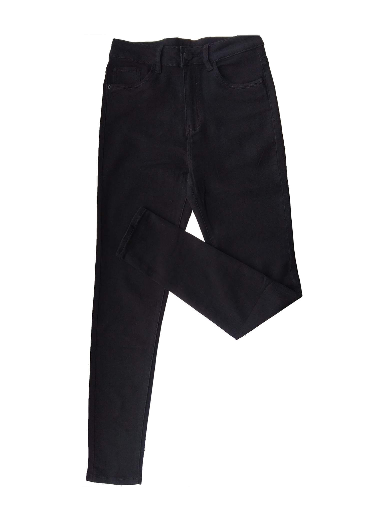 черные женские узкие джинсы с высокой посадкой