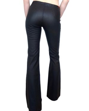 Кожаные женские брюки WAMPUM, клеш от колена #229